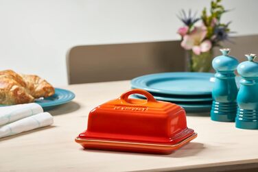 LE CREUSET Контейнер для масла Steinzeug, 900 г, 17 x 12.5 x 9 см, Червоний (Огнецвет)
