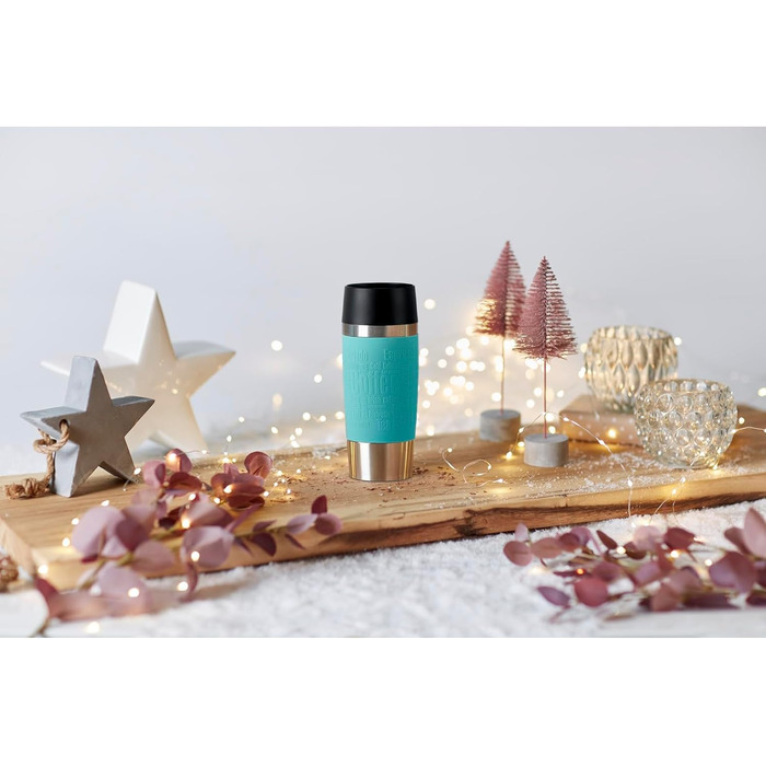 Термокружка Emsa Travel Mug Classic 360 мл, Mintgrün, з рукавом. Зберігає тепло 4 години, холод - 8 годин, 100% герметична.