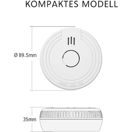 Набір димових сповіщувачів ELRO FS1805M (6 шт.) | 5 років гарантії та батареї | Відповідає EN14604 | Білий
