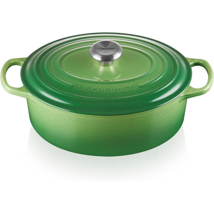 Le Creuset Signature Чавунний Бражун з кришкою, овальний, 29 см, 7.5 л, для всіх плит, включаючи індукцію, колір: Офенрот