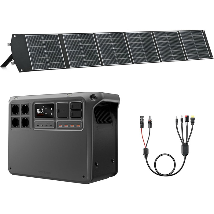 Портативна сонячна електростанція DJI Powerstation 1000W, 512Wh LiFePO4, 4-в-1, 23db, для кемпінгу та автономного життя
