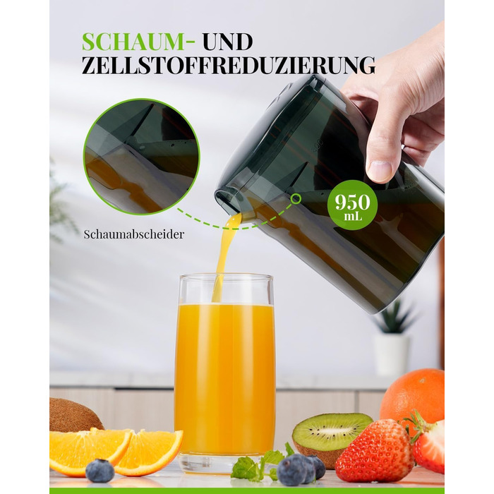 Шокер-віджимач GDOR 800W з нержавіючої сталі, 76 мм, 3 швидкості, для фруктів та овочів, швидке віджимання, легкий у чищенні, BPA-free