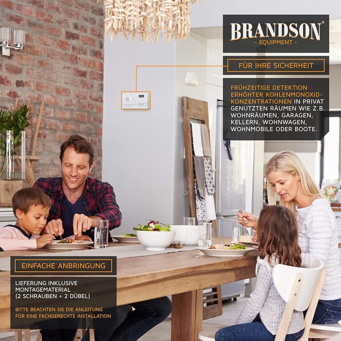 Датчик CO2 Brandson: вимірювач якості повітря, сенсор CO2, термометр, гігрометр, будильник, індикатор рівня CO2