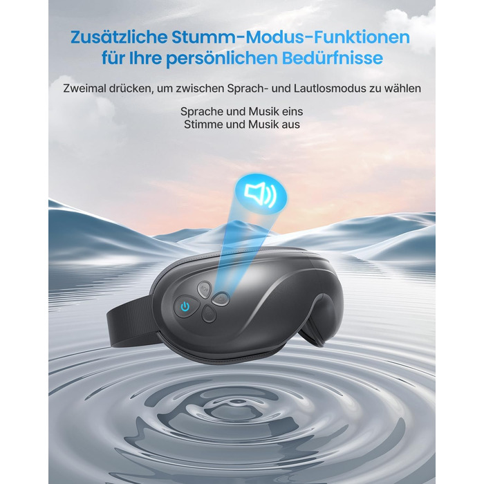 RENPHO Eyeris 2 - Масажер для очей з підігрівом та вібрацією, для розслаблення, догляду за очима, зменшення напруги, сухих очей, покращення сну