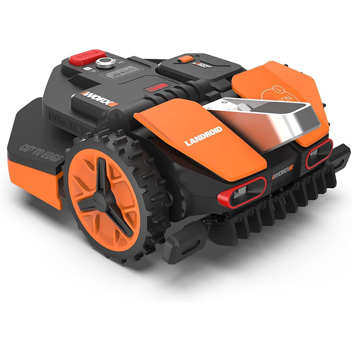 Робот-газонокосарка WORX Landroid Vision L1300 WR213E.1 для газонів до 1300 м², штучний інтелект, без обмежувального дроту, Wi-Fi та Bluetooth, захист їжаків, активне уникнення перешкод