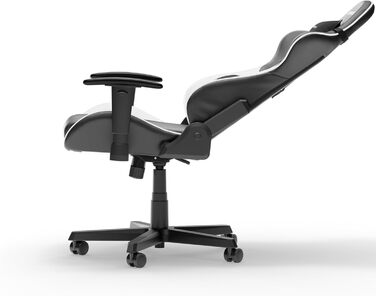 Крісло геймерське DXRacer Formula L з PVC шкірою, чорно-біле, ергономічне, для ПК (FD23)