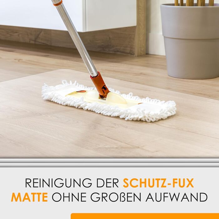 Захисна килимок для офісного крісла - міцний, для твердих підлог, антиковзаюча, легко чиститься, різні розміри, Made in Germany (118x118 см)