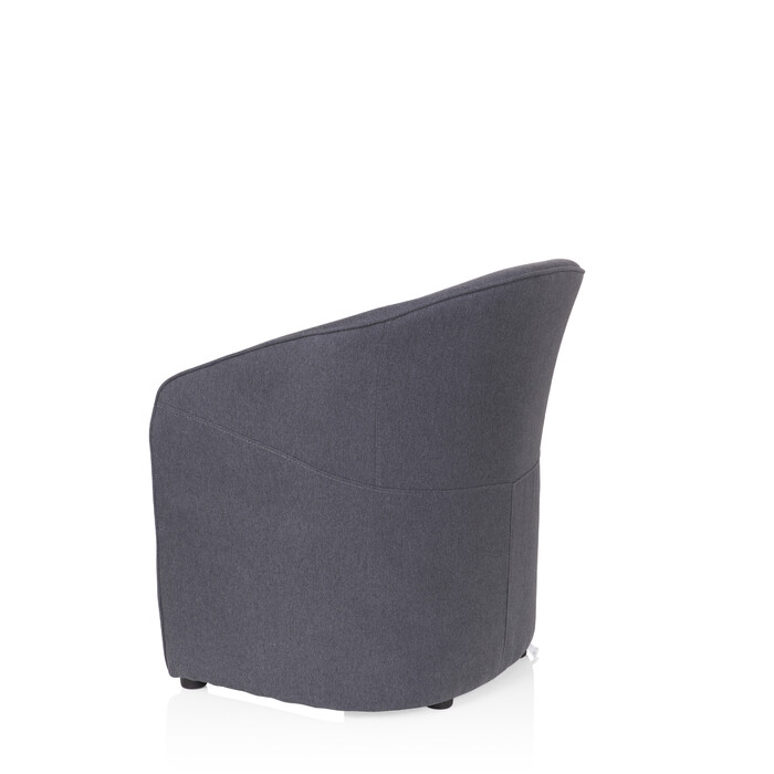 Крісло для відпочинку / Клубне крісло SAN JUAN, тканина, темно-сірий колір, hjh OFFICE