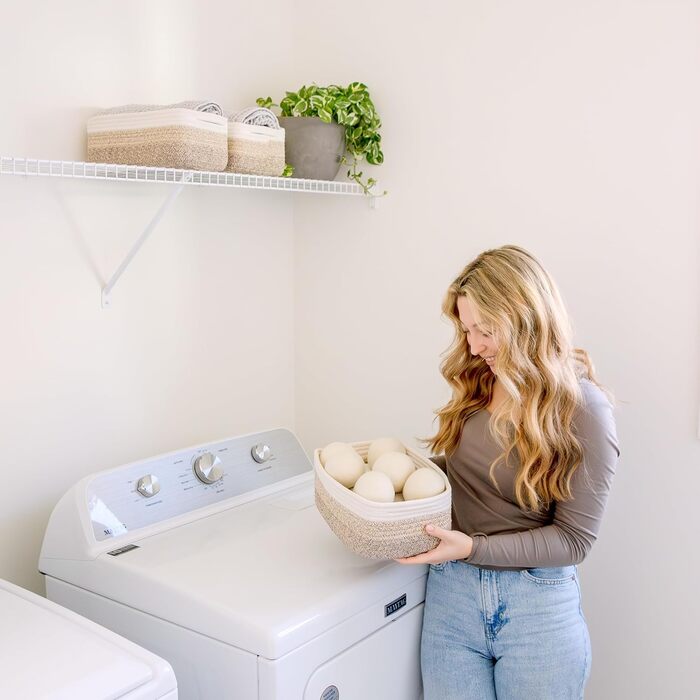 Органайзери для полиць NaturalCozy, прямокутні, 30 x 20,3 x 11,4 см, зелені (3 шт.)