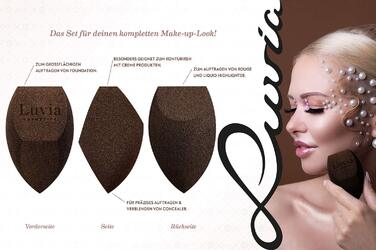 Набір пензликів для макіяжу Luvia Prime Vegan Pro 12 шт перламутрово-коричневі