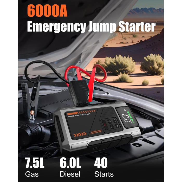 Портативний зарядний пристрій для автомобільної батареї, 168000 mAh, PD-JA2