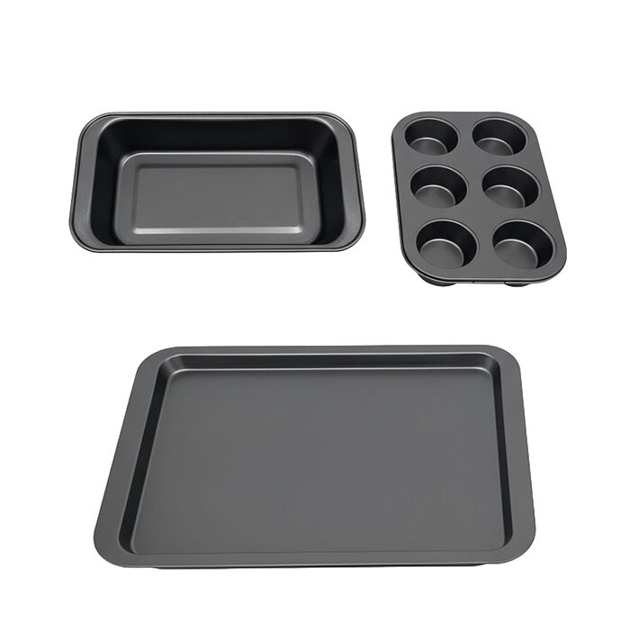Набір форм для випічки Relaxdays, 3 шт., з вуглецевої сталі