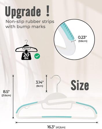 50 шт. Плечі для одягу з пластику HOUSE DAY - неслизькі, обертаються на 360°, економія місця, міцні, чорний гумовий стрижень (білі та чорні)