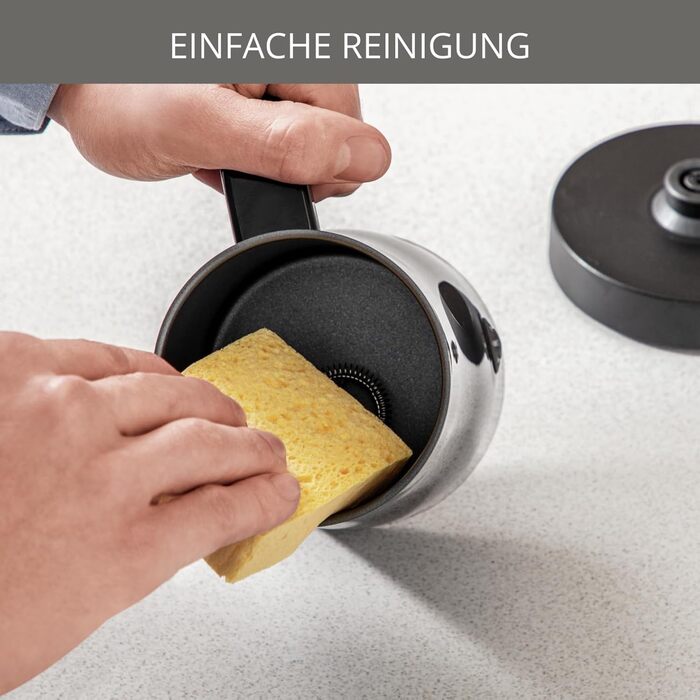 Електричний піноутворювач для молока Krups XL1008, чорний, об'єм до 150 мл