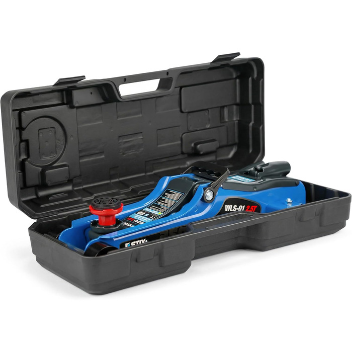 Гідравлічний домкрат STIX 2.5T низькопрофільний з кейсом, гумовими накладками та адаптером для SUV - для легкових та позашляхових автомобілів