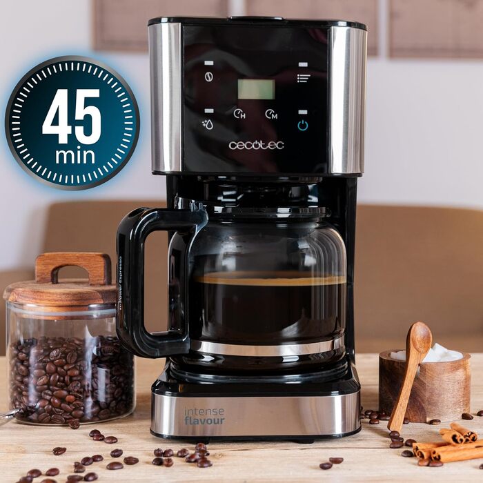 Кавомашина Cecotec Coffee 56 Heat: 12 чашок, 1.3л, сталь, LCD, програмування, автоматичне відключення