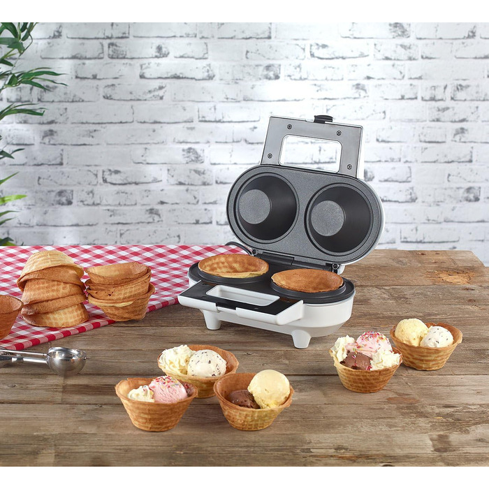 Ріжки для морозива Rosenstein & Shne Waffle Maker вафельниця для 2 мисок для ріжків морозива, повернення при доставці (праска для ріжків морозива, вафельна машина для морозива, морожениця)