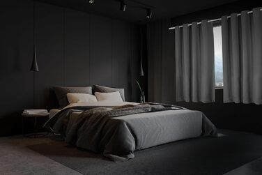 Комплект штор Utopia Bedding Blackout 2 140x175 см, сірий Теплоізоляційний і непрозорий