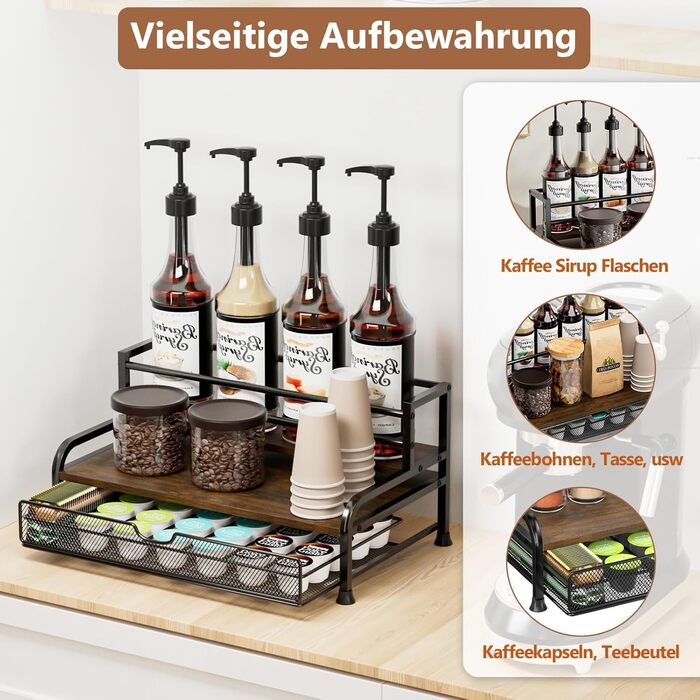 Сумка для капсул кави: органайзер для Dolce Gusto, Nespresso, Cafissimo з шухлядою на 35 капсул, чорний