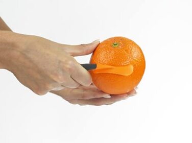 Ніж для чищення яблук Lurch 10239 з пластиковою рукояткою і ніж для очищення апельсинів 10047 з нейлоновим лезом для надійного очищення