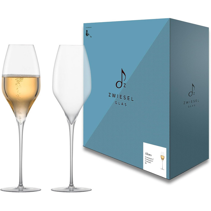 Шампанське склянка Zwiesel Glas Alloro (набір 2 шт), ручної роботи, з мусієвим точкою, склянка з кришталю Tritan® для ігристі вина (арт. 122175)