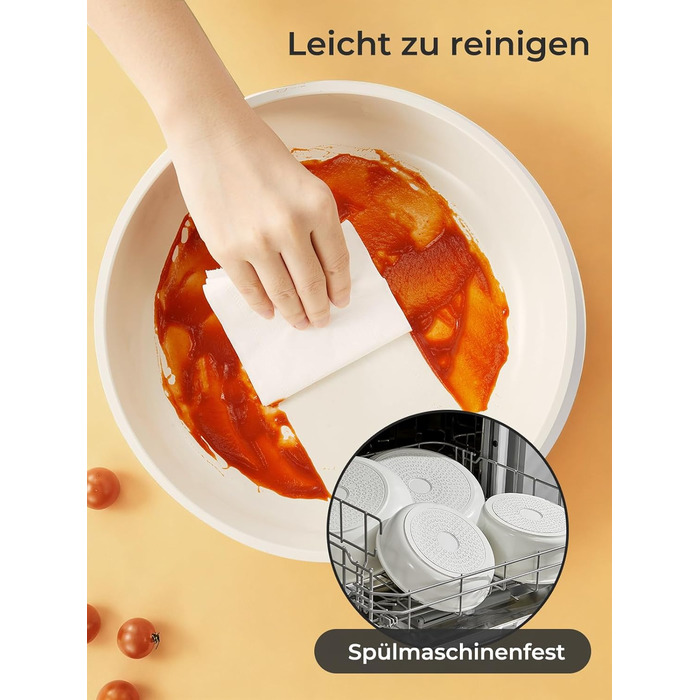 Набір посуду 17 предметів з антипригарним покриттям, індукційний, з керамічним покриттям, сумісний з духовкою, безпечний для миття в посудомийній машині, без PFOA/PFOS