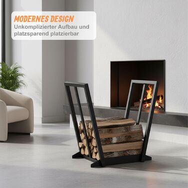 Стильна полиця для дров Relaxdays у формі V