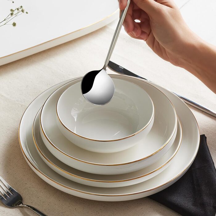 Набір посуду Karaca Streamline Saturn 4P, 19 предметів - Стильний посуд для кухні та їдальні