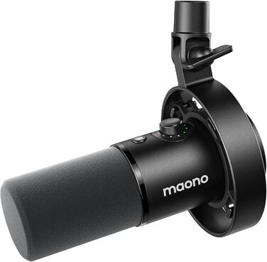 MAONO PD300X подкаст-мікрофон XLR/USB з шумозаглушенням, 192kHz/24Bit Hi-Fi аудіо, кнопка вимкнення звуку, програмне забезпечення для подкастингу, стрімінгу та студійного запису