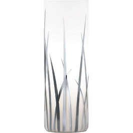 Настільна лампа EGLO Rivato, настільна лампа на 1 полум'я, елегантна, приліжкова лампа зі скла з декором, лампа для вітальні в хромі, біла, лампа з вимикачем, розетка E27 сучасна
