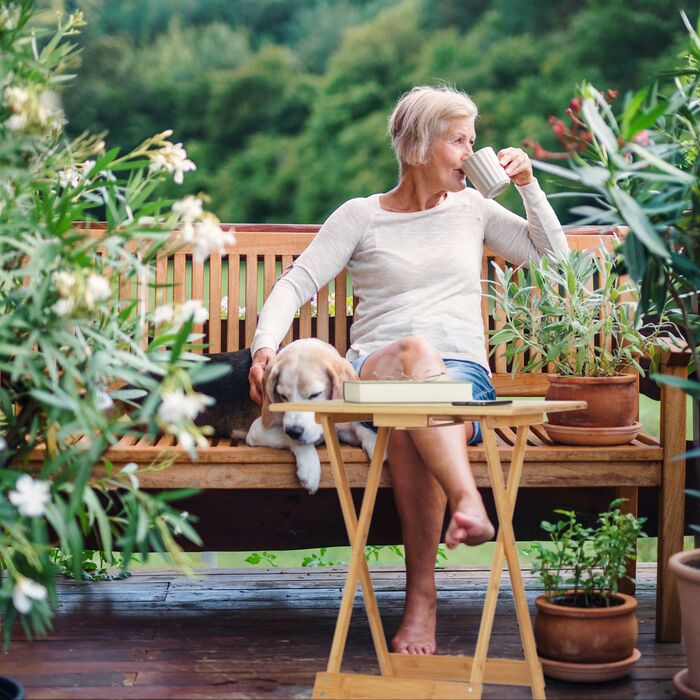 Розкладний столик Relaxdays з бамбука