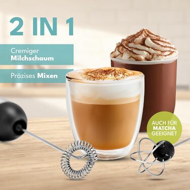 Електричний піноутворювач для молока LEBENLANG - USB, з насадкою для збивання | Перезаряджається