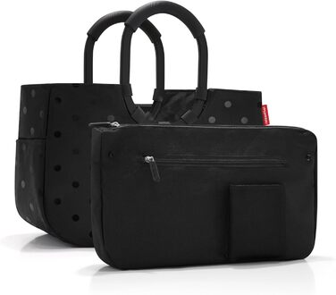 Сумка Reisenthel Loopshopper з відділеннями з перероблених PET-пляшок, чорна глянцева (M)