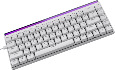 Дротова механічна клавіатура Ajazz NK68 Red switches White (NK68-R-W)