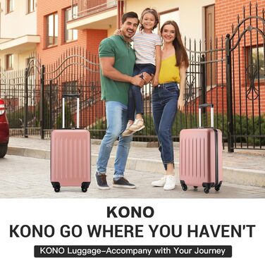 Чемодан-валіза KONO Hartschale на колесах 55 см (20 дюймів), Rosegold