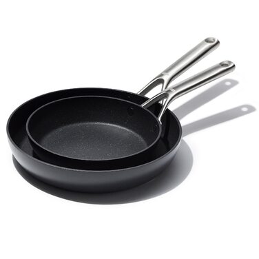 Набір сковорідок OXO Pro Professional Ceramic Non-Stick, 2 шт., 20.3 см та 25.4 см, чорний