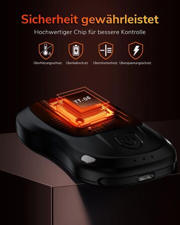 Електричний гріє для рук, перезаряджуваний, USB, набір 2 шт. для чоловіків та жінок (помаранчевий)