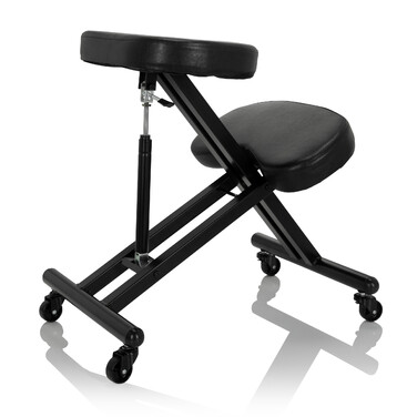 Крісло для ніг/Підставка для ніг ORTHONI з газовим амортизатором, PU, чорний, hjh OFFICE