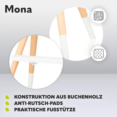 Дитячий стільчик Lionelo Mona 4в1, сірий, 6-36 місяців, до 15 кг / 25 кг / 75 кг