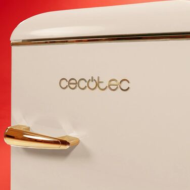 Холодильник Cecotec Bolero CoolMarket 2D Origin 86L Beige: Ретро дизайн, 89.3 x 48.7 см, 86 л, Клас E, з Ice Box та внутрішнім освітленням