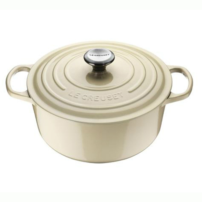 Каструля / жаровня з кришкою 28 см, перлина Le Creuset