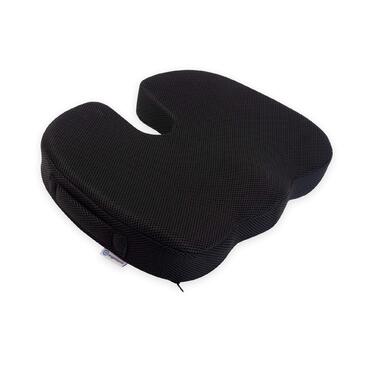 Ортопедична подушка для сидіння Ergotopia для розвантаження тиску та копчика, з ефектом пам'яті Visco Memory-піна (чорна)