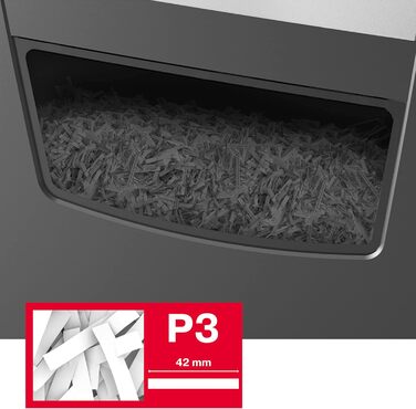 Шредер Rexel Momentum X308: безпечний знищення документів (P3, Partikelschnitt), 12 аркушів, 15л, чорний