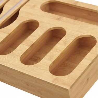 Диспенсер для харчової плівки Relaxdays 6 в 1 з бамбука