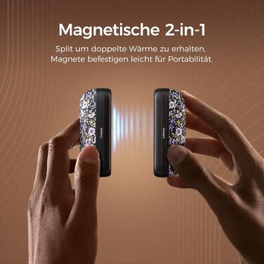 Грілки для рук OCOOPA UT2S Mini, 5200mAh, 2 шт. - Магнітні електричні грілки для рук, багаторазові, для кемпінгу та активного відпочинку