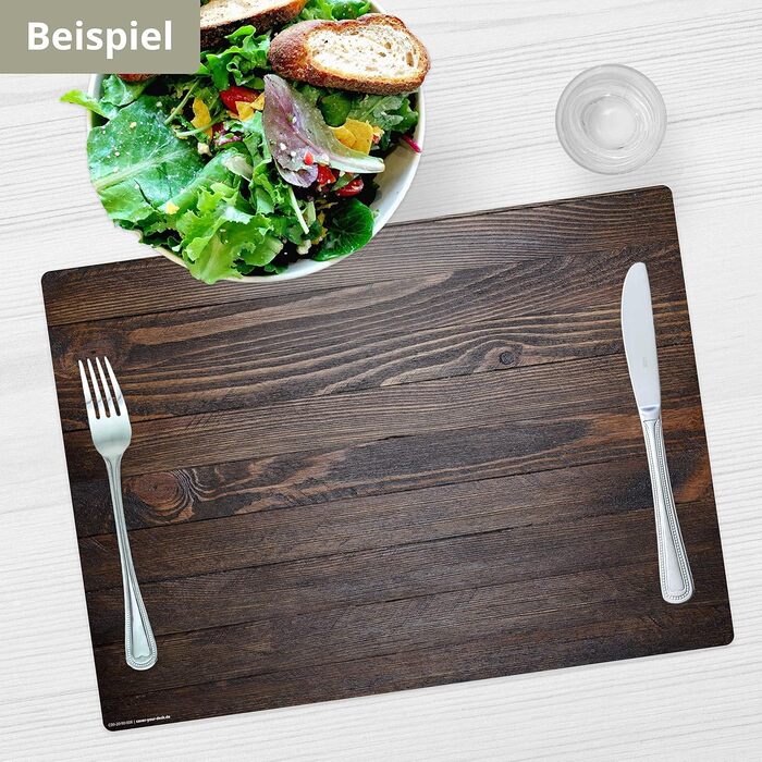Набір килимків на стіл | 4 шт. з дерева (вініл) - антиковзаючі, без BPA - Made in Germany