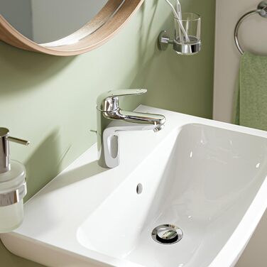 Змішувач для ванної кімнати Grohe Swift, водозберігаючий, з витяжною системою, хром, 18 см, з інструментом 3в1