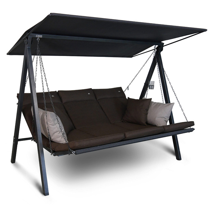 Гойдалка Ангерер Голлівуд Лаунж Смарт – зручна гойдалка для відпочинку з функцією ліжка, Made in Germany, преміум-якість, коричнева