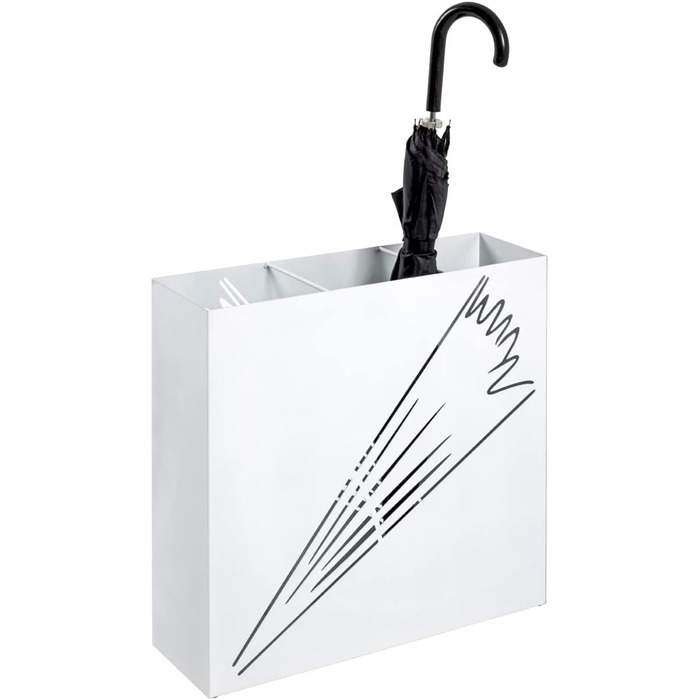 Меблева підставка для парасольок, металева, Ш 50 x Г 16 x В 48 см (50 x 16 x В 48, біла)