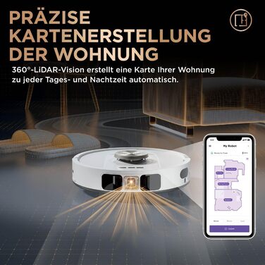 Робот-пилосос Shark PowerDetect 2-в-1 з функцією миття, NeverTouch Pro, 60 днів автономності, самостійне очищення контейнера, 3D та LiDAR навігація, уникнення перешкод NeverStuck, керування через додаток, білий, AV2810ZEEUWH, 4 щітки / Anti-Micro Pads / 2